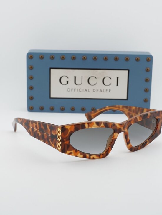Gucci GG2040S 004 Cat Eye Sunglasses – Havana / Grey Gradient main image 5